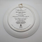 Wedgwood Country Days plate back: 'The Apple Pickers' limited edition text