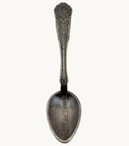 Silver-plated souvenir spoon with oval bowl, Duluth lettering and ornate handle