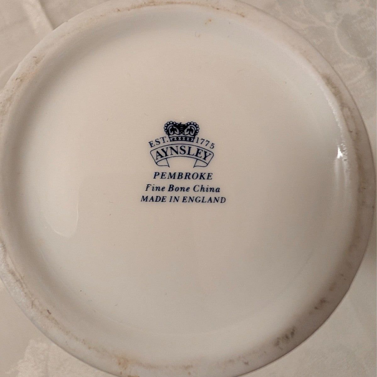 Aynsley Pembroke fine bone china vase base with England maker stamp