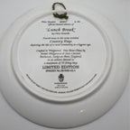 Wedgwood bone china collector plate underside with printed edition and care text