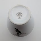 Porcelain bud vase base with Okura OAC Japan maker stamp