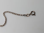 Sterling box chain with lobster clasp and 925 stamped ring