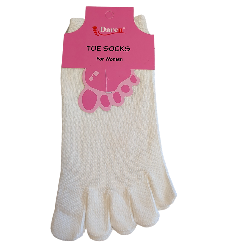 Women's 5-Finger Toe Socks Cotton Extra Low Cut Invisible Liner 36-42