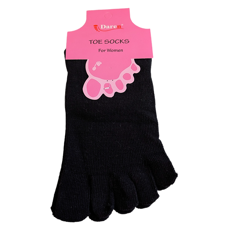 Women's 5-Finger Toe Socks Cotton Extra Low Cut Invisible Liner 36-42