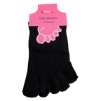 Women's 5-Finger Toe Socks Cotton Extra Low Cut Invisible Liner 36-42