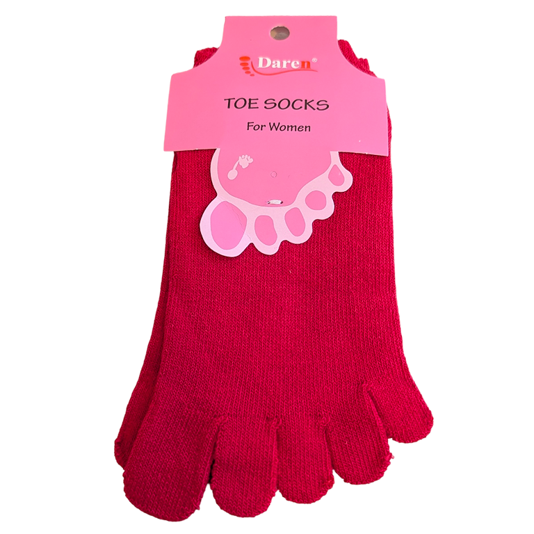 Women's 5-Finger Toe Socks Cotton Extra Low Cut Invisible Liner 36-42