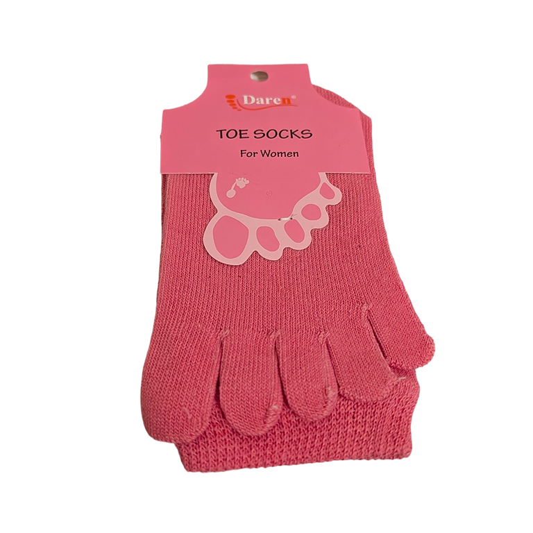 Women's 5-Finger Toe Socks Cotton Mid Calf Crew Length 36-42