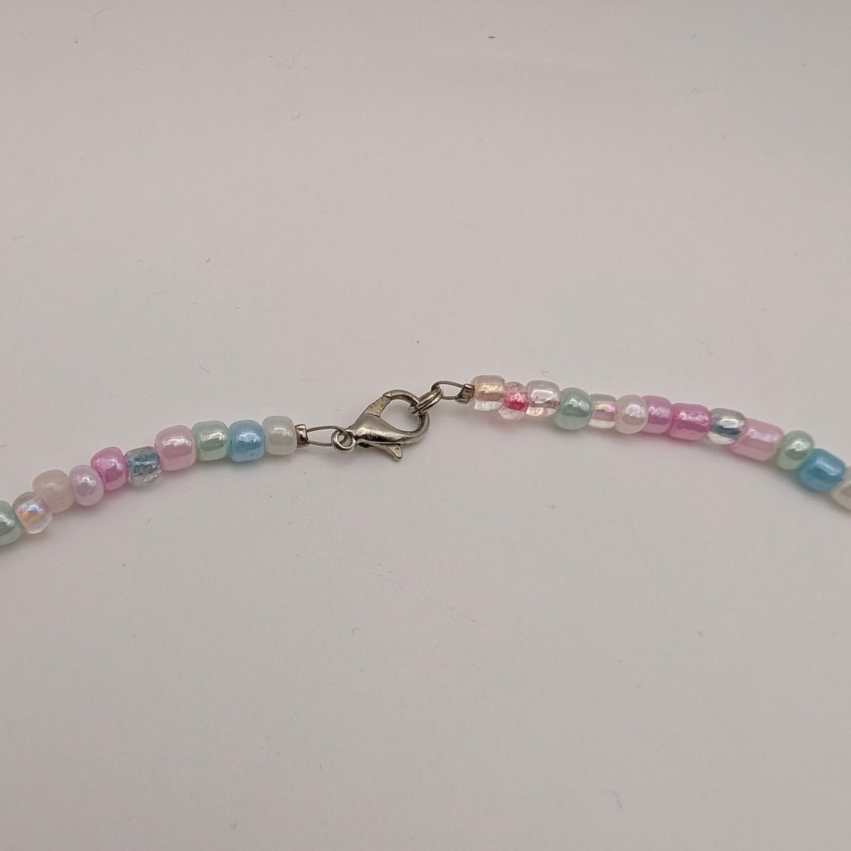 Pastel Multi-Colour Three Heart Beaded Choker Necklace