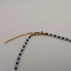 Handmade Black & Grey Queen Elizabeth II Coin-Style Pendant Choker Necklace