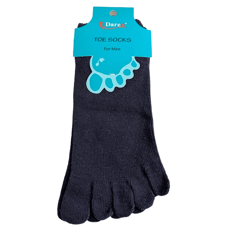 Men 5-Finger Toe Socks Cotton Liner Moisture Wicking Anti Friction